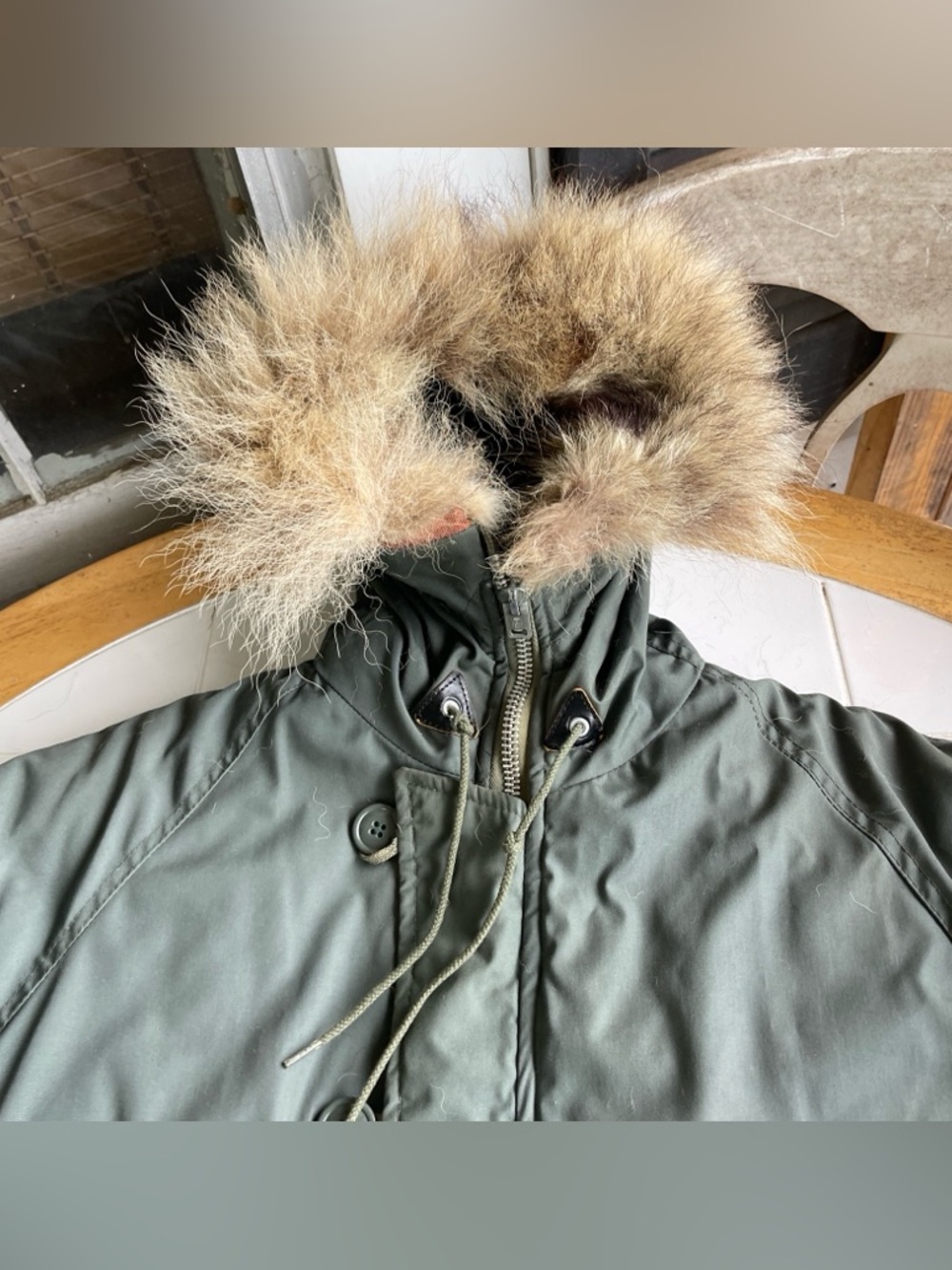 Vintage 70s Arctic Parka Flight Jacket N 3B Fur Lined Hood Military Issued M/L - Picture 2 of 16